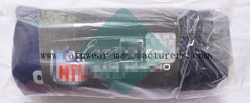 NFDC Promotional blue water poncho raincape packing bag